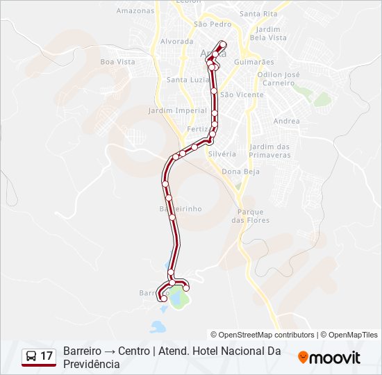 Mapa de 17 de autobús