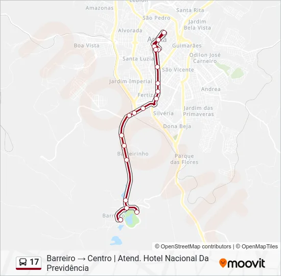 17 Bus Line Map