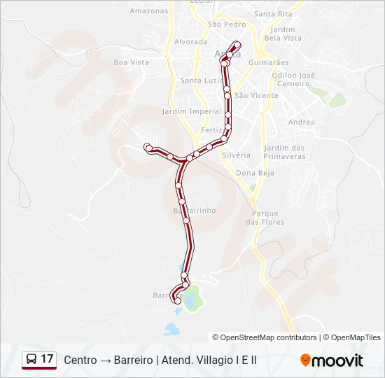 17 Bus Line Map