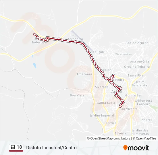 18 Bus Line Map