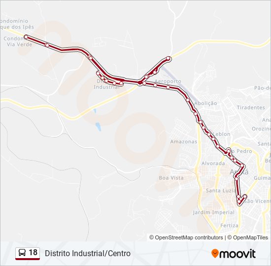 Mapa de 18 de autobús