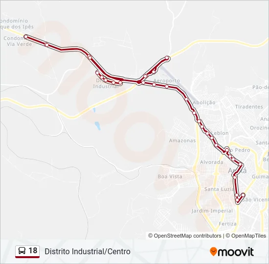 18 Bus Line Map