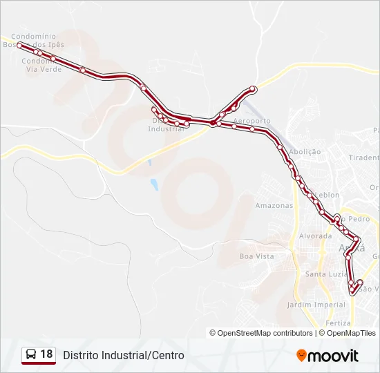 18 Bus Line Map