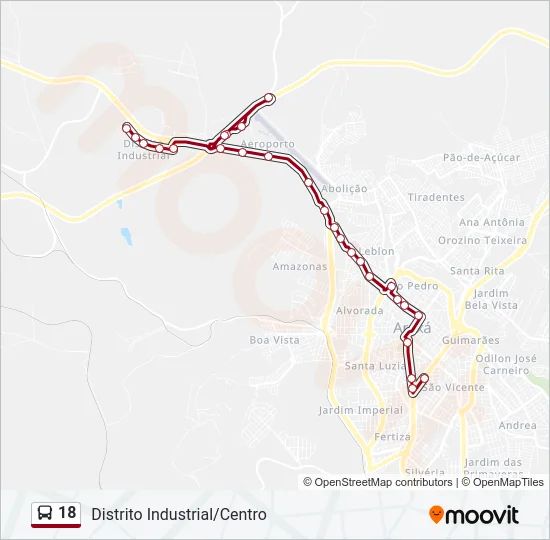 18 Bus Line Map