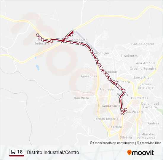 18 Bus Line Map