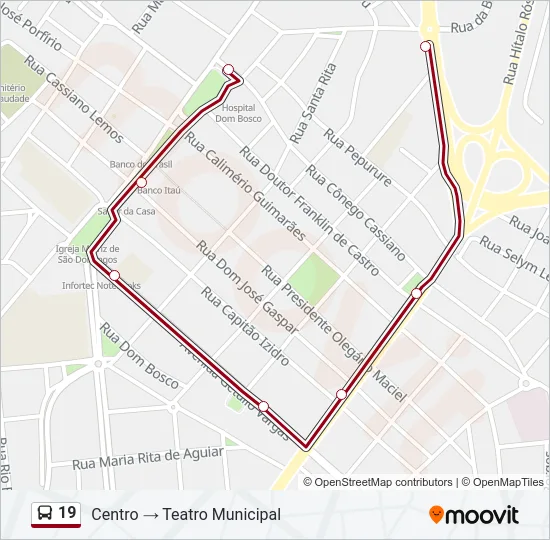 19 Bus Line Map