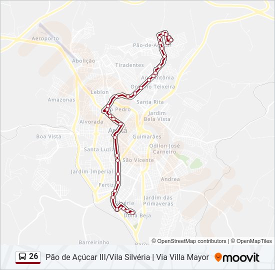 26 Bus Line Map