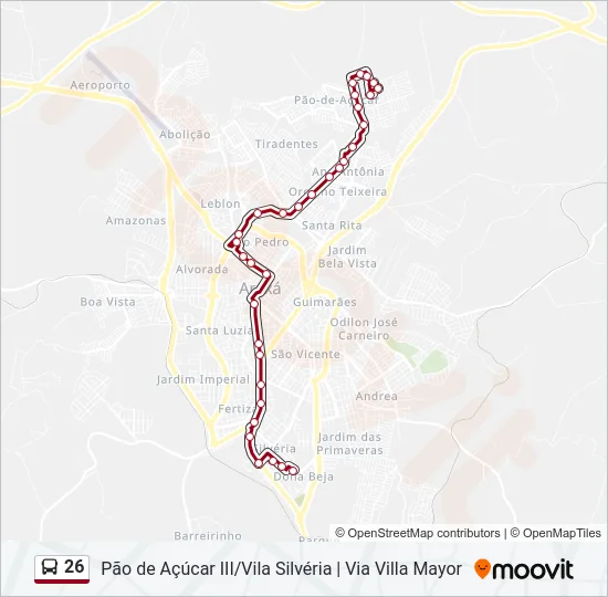 26 Bus Line Map