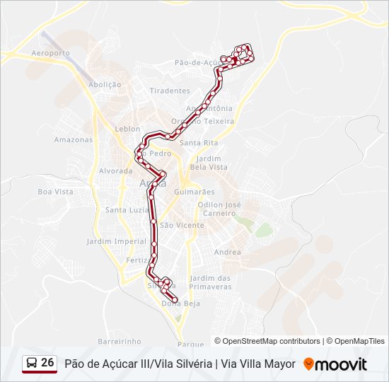 26 Bus Line Map
