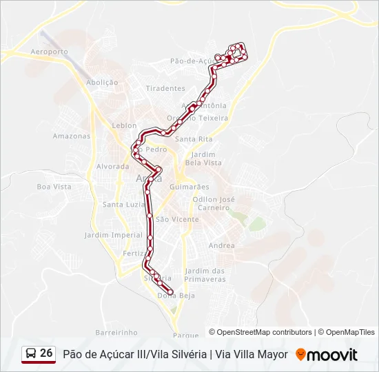 26 Bus Line Map