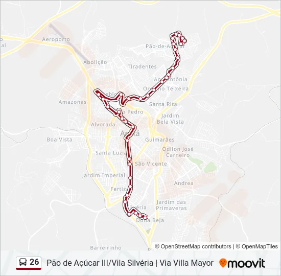 26 Bus Line Map