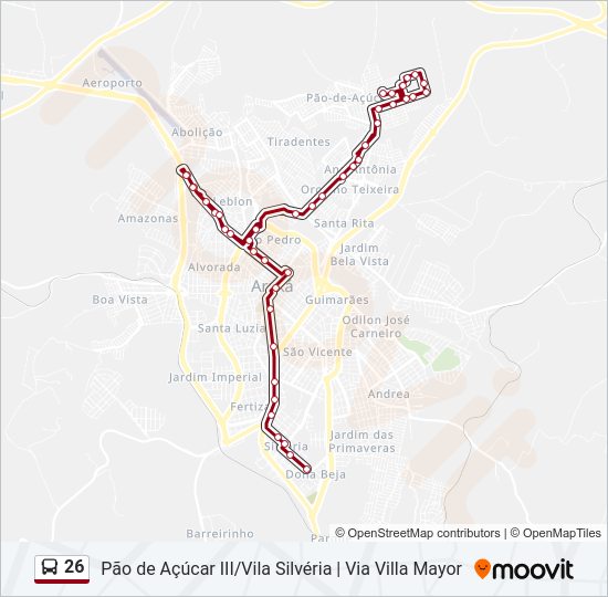 26 Bus Line Map