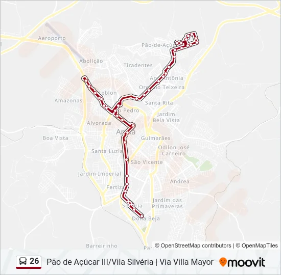 26 Bus Line Map