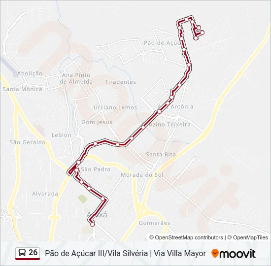 26 Bus Line Map