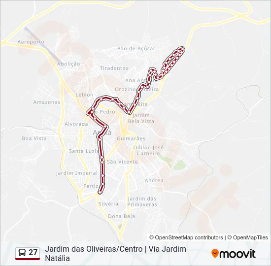 27 Bus Line Map