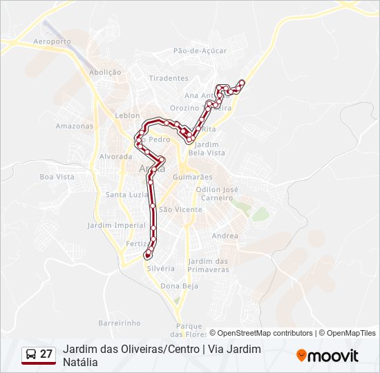 Mapa de 27 de autobús