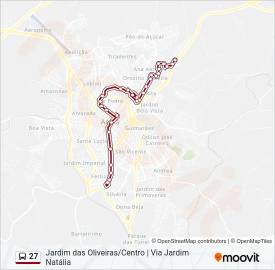 27 Bus Line Map