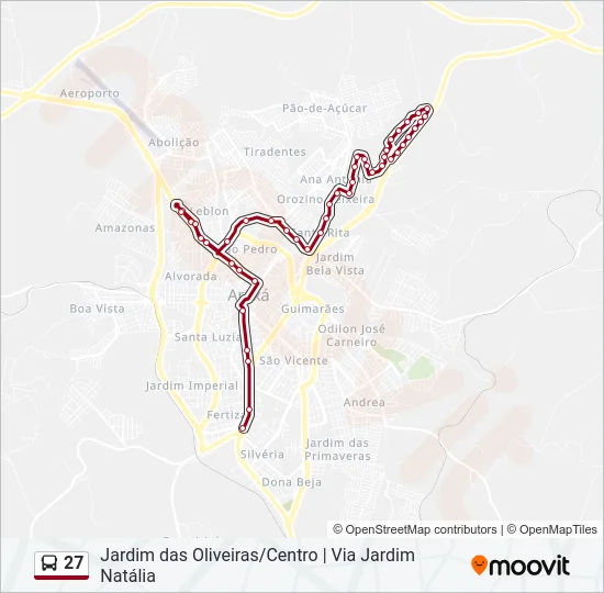 27 Bus Line Map