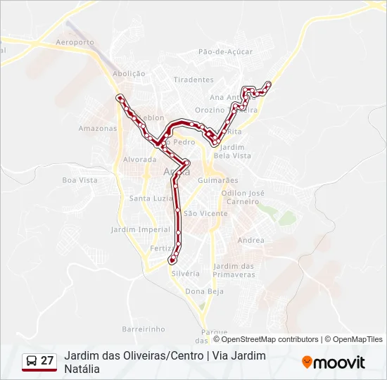 27 Bus Line Map