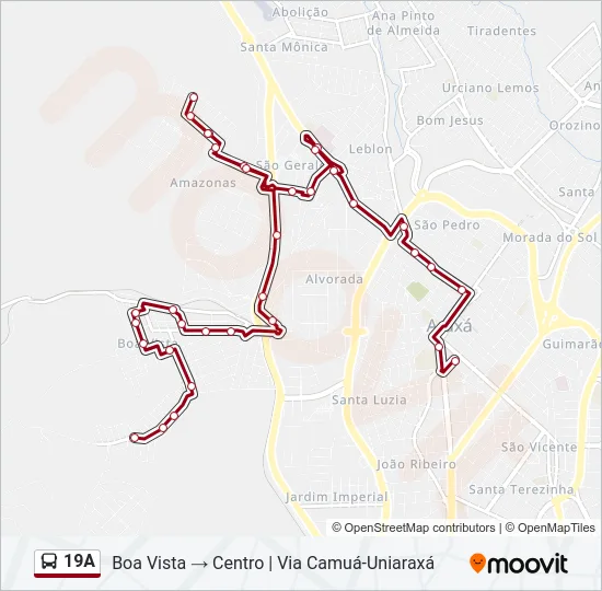 19A Bus Line Map