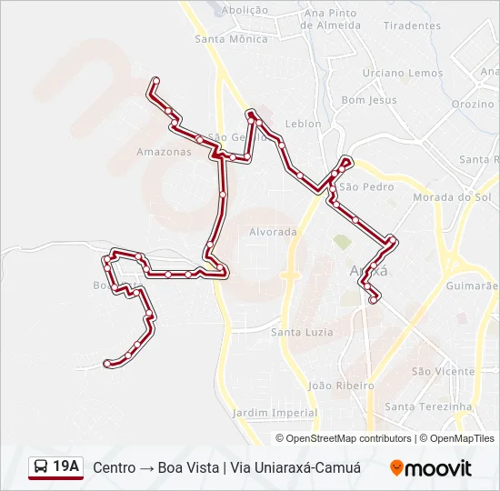 19A Bus Line Map