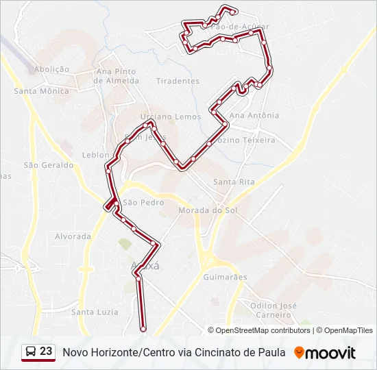 23 Bus Line Map
