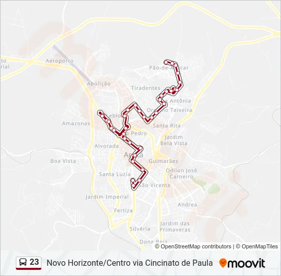 23 Bus Line Map