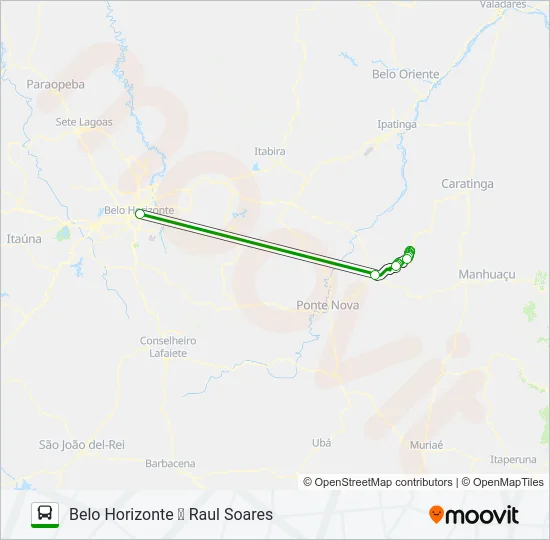 RAUL SOARES X BELO HORIZONTE Bus Line Map
