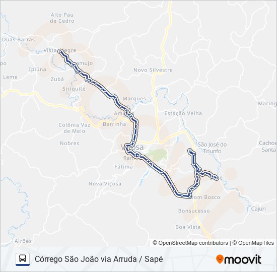 Mapa de 12 de autobús