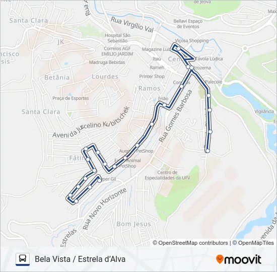 15 Bus Line Map