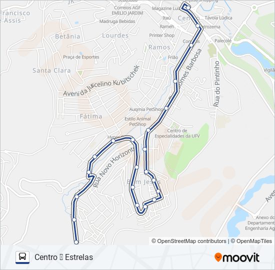 Rota da linha r16: horários, paradas e mapas - Centro (Atualizado)