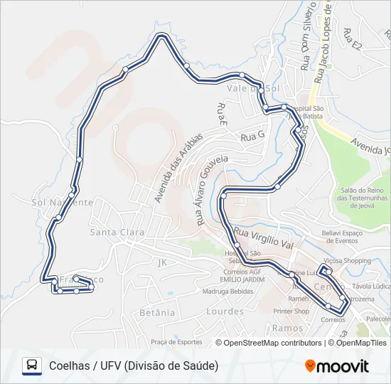 17 Bus Line Map