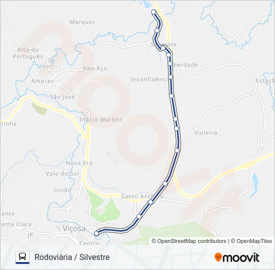 01A Bus Line Map