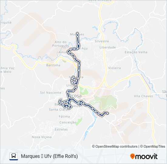 Mapa de 10A de autobús