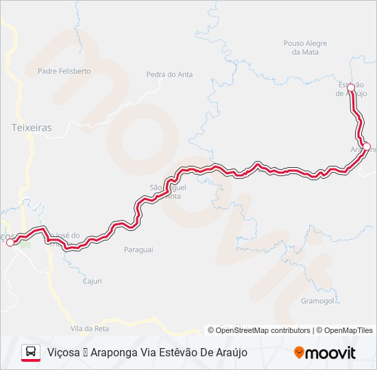 Mapa de 3050 de autobús