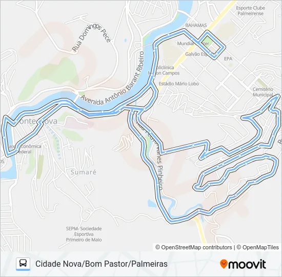 16 U Bus Line Map