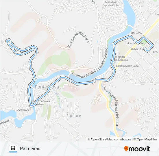 17 U Bus Line Map