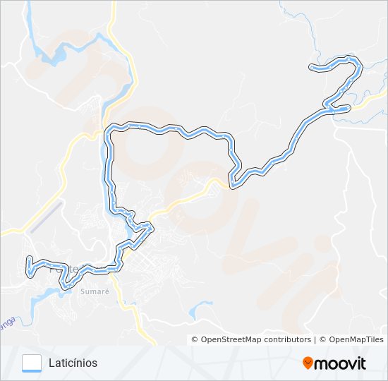 Mapa da linha 31 D de ônibus