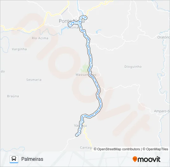 34 D Bus Line Map