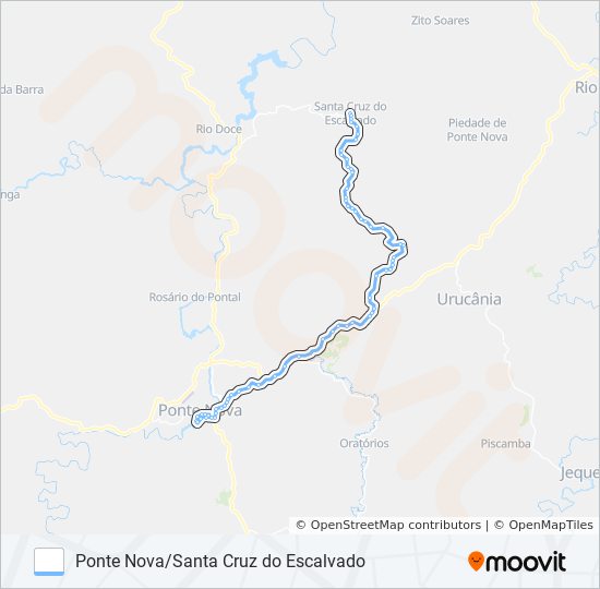 Mapa da linha 3649 de ônibus