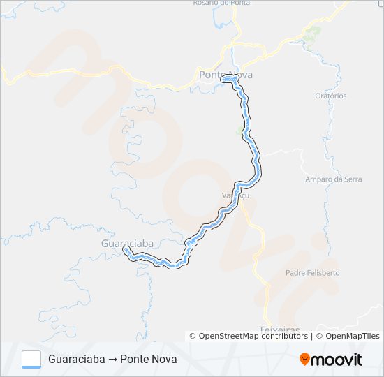 Mapa da linha 3775 de ônibus