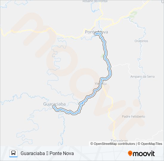 Mapa da linha 3775 de ônibus