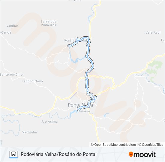 Mapa de 39 D de autobús