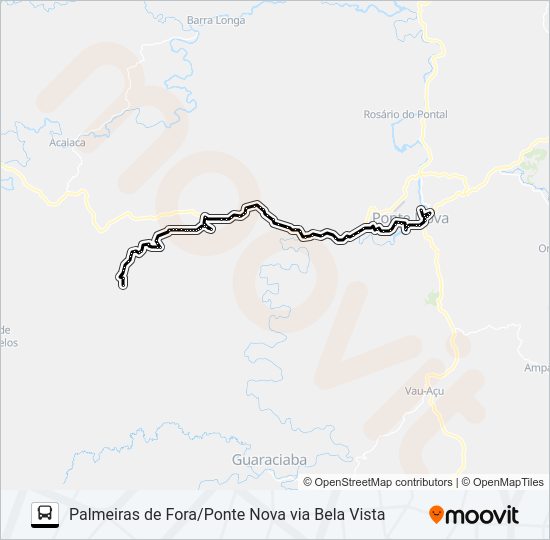 Mapa da linha 4063 de ônibus