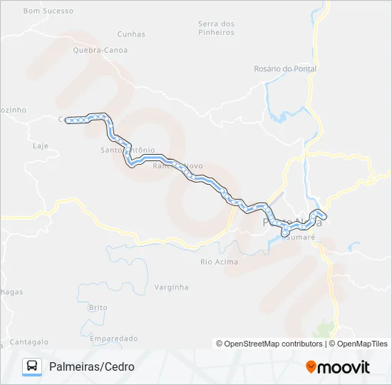 61 R Bus Line Map