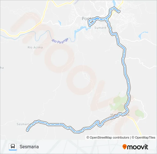 64 R Bus Line Map