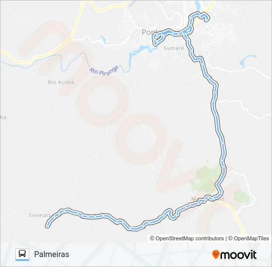 64 R Bus Line Map