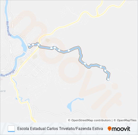 Mapa da linha 66 R de ônibus