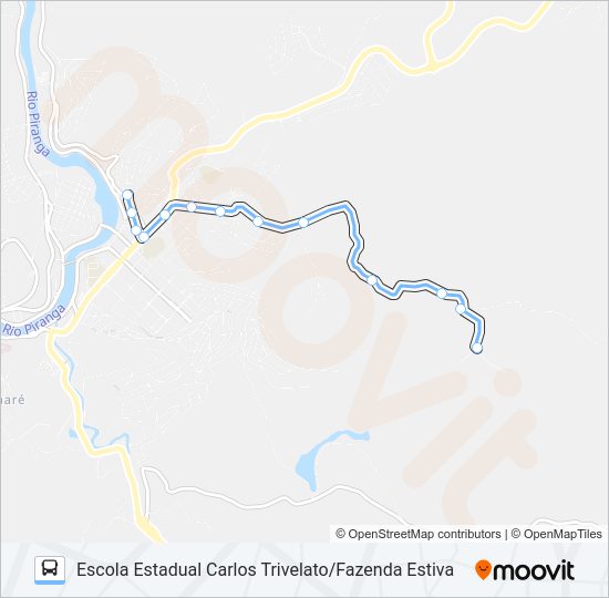 Mapa da linha 66 R de ônibus