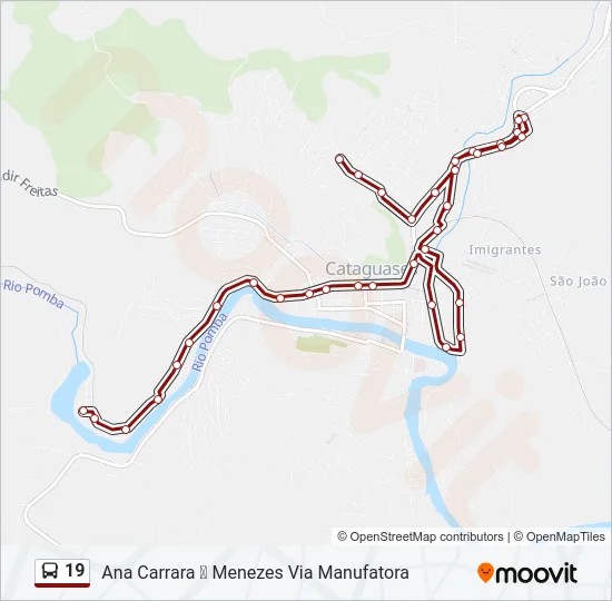 19 Bus Line Map
